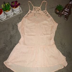 Blush Pink Peplum Top 🌿